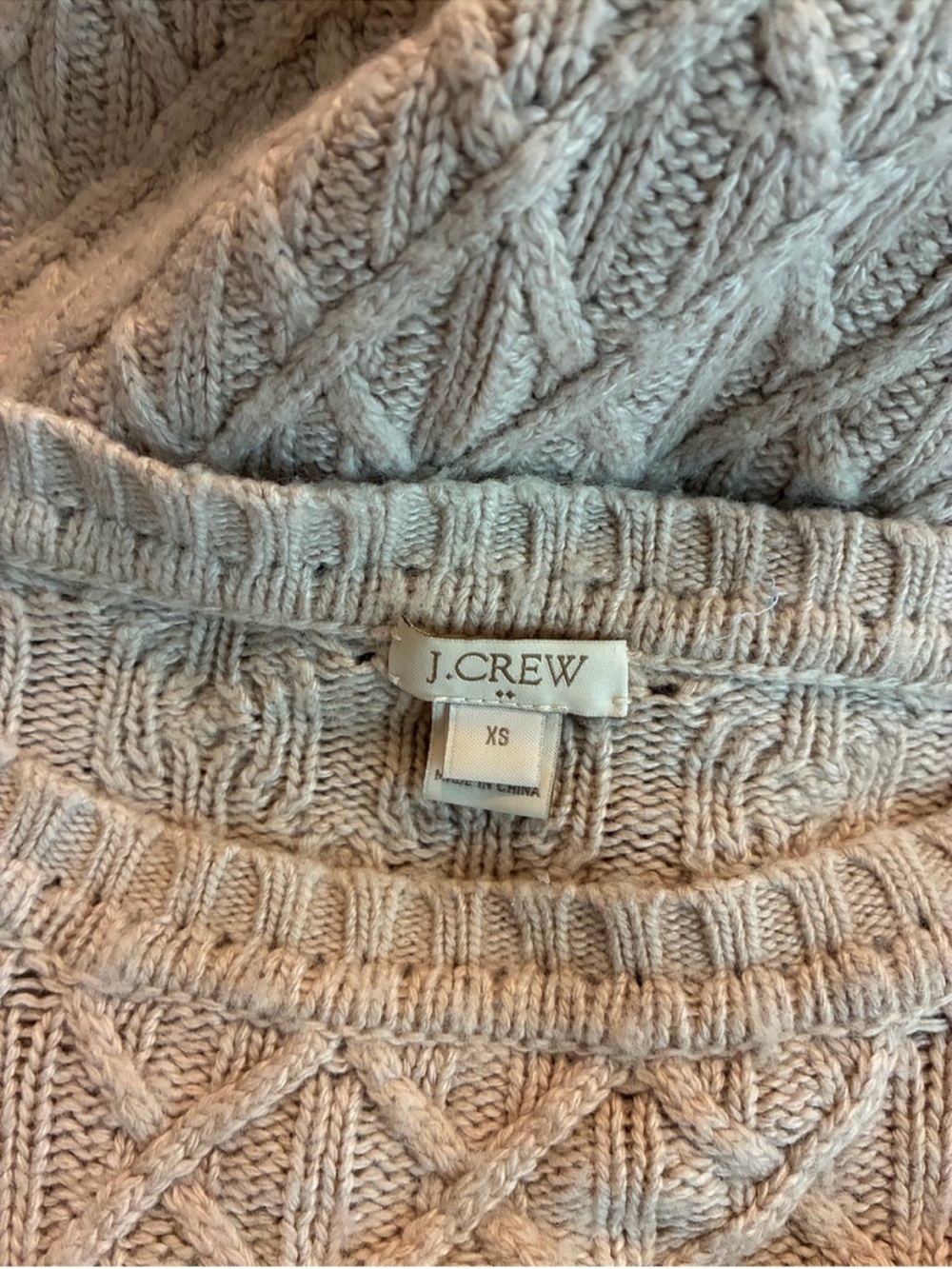 J. CREW Diamond Cable Crewneck Sweater - Picture 7 of 7